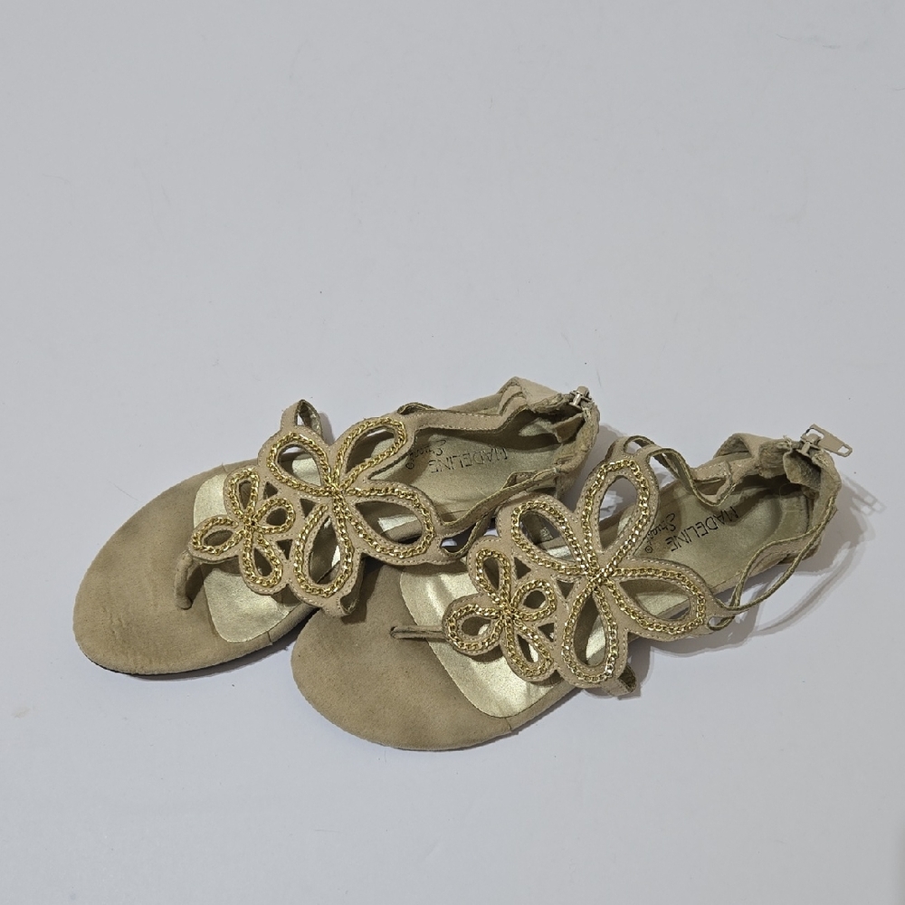 Madeline Stuart Gold and Tan Women's Sandals.